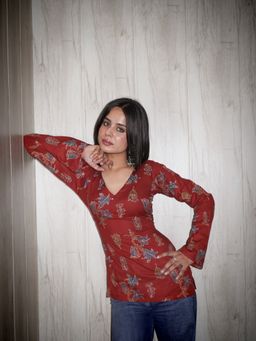THE SAYURI - Sasha Bell Sleeve Corset Kurti