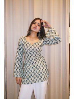 THE SAYURI - Eva Dual Corset Floral Printed Kurti