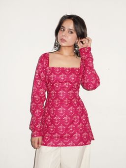 THE SAYURI - Pakhi Full Sleeved Corset Back Kurti