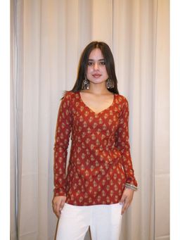 THE SAYURI - Radha Full Sleeve Floral Printed Kurti
