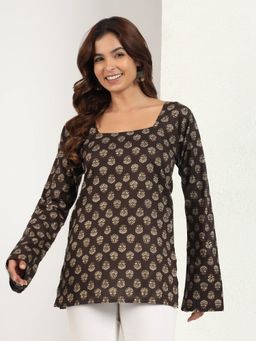 THE SAYURI - Tisya Deep Back Block Print Kurti