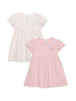 MINI KLUB - Baby Girls Cotton Dresses ( Pack Of 2)
