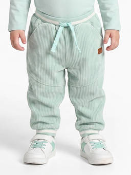MINI KLUB - Baby Boys Mint Green Cotton Ribbed Joggers