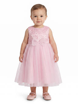 MINI KLUB - Baby Girls Light Pink Sequin Embellished Party Dress