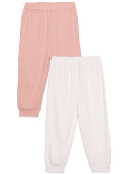 MINI KLUB - Baby Multi-Color Unisex Cotton Ribbed Jogger (Pack Of 2)