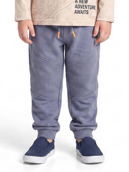 MINI KLUB - Baby Boys Blue Grey Cotton Textured Joggers