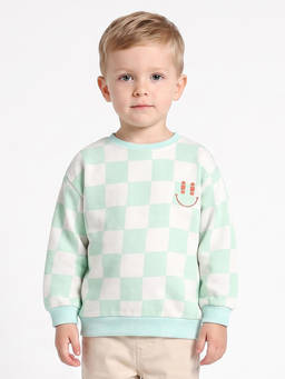 MINI KLUB - Kids Boys Mint Green Cotton Sweatshirt