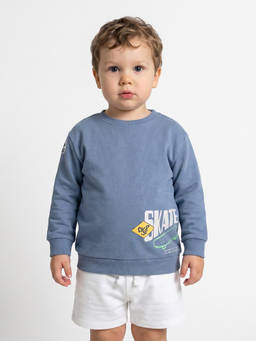 MINI KLUB - Kids Boys Slate Blue Cotton Sweatshirt