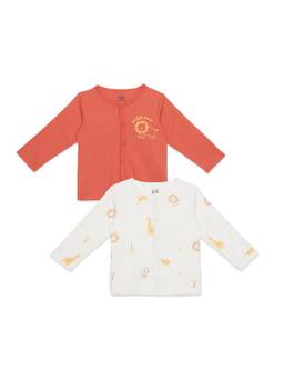 MINI KLUB - Baby Boys Animal Print Cotton Shirts (Pack Of 2)
