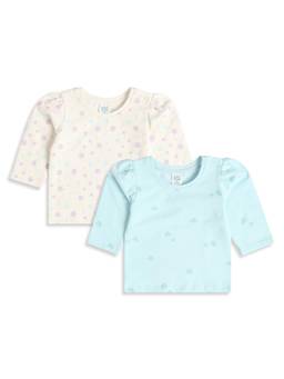 MINI KLUB - Baby Girls Cotton T-Shirts (Pack Of 2)