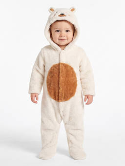 MINI KLUB - Baby Unisex Cream Fleece Romper