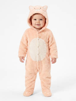 MINI KLUB - Baby Unisex Peach Fleece Romper
