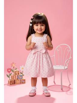 TINY GIRL - Tressel Cotton Sleeveless Stripe Printed Dress