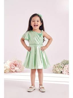 TINY GIRL - Tressel Corsage Detail Dress- Green