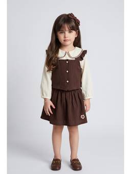 TINY GIRL - Tressel Sleeveless Solid Top and Skirt