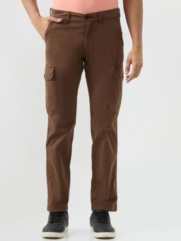 Spykar - Bison Brown Cargo Fit Mid Rise Trousers For Men