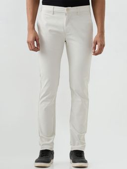 Spykar - Ecru Mid Rise Trousers For Men