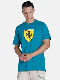 Puma - Ferrari Race Big Shield Mens Blue T-shirt