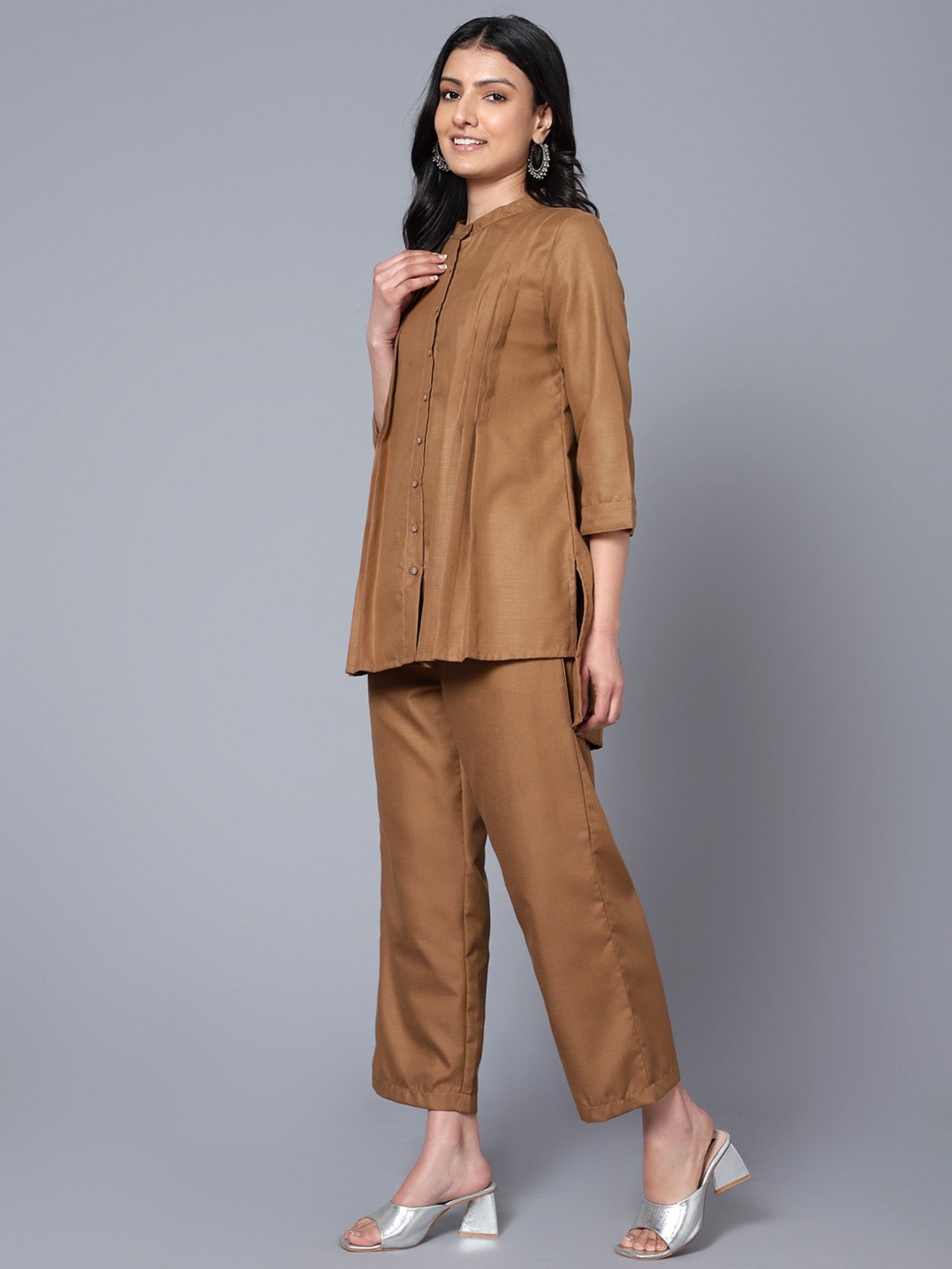 Buy Bani Women Brown Co-Ord (Set of 2) Online