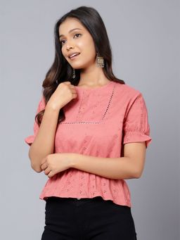 Bani Women - Pink Half Sleeve Top
