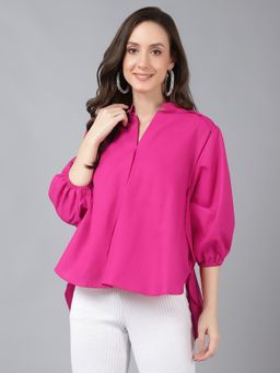 Bani Women - Mandarin Collar High Low Top