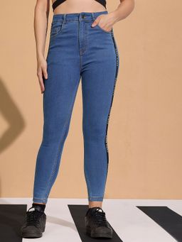 DOLCE CRUDO - Blue Women Ankle Leg High Waist Jeans