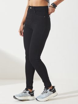 DOLCE CRUDO - Women'S Black Ankle Leg High Waist Jeans