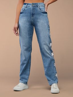DOLCE CRUDO - Women'S Blue Straight Leg High Waist Jeans