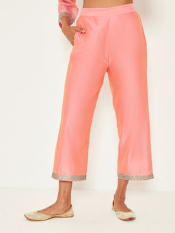 Ancestry - Pink Embellished Straight Pant