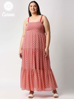 Twenty Dresses by Nykaa Fashion - Curve Red Wrapped In Fun Dress