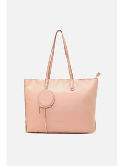 Allen Solly - Women Pink Solid Casual Handbag with Pouch (Set of 2)