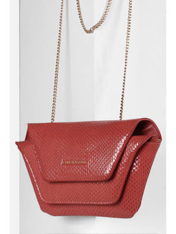 Allen Solly - Women Red Textured Casual Sling Bag