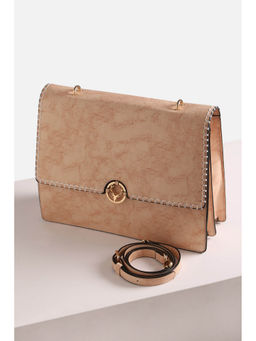 Allen Solly - Women Peach Printed Casual Sling Bag