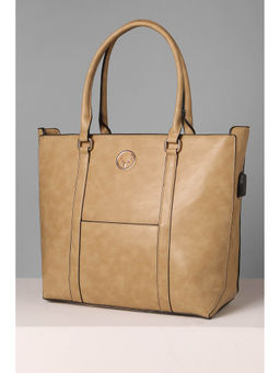 Allen Solly - Women Beige Self Design Formal Handbag