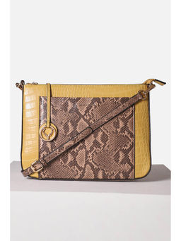 Allen Solly - Women Yellow Animal Print Casual Sling Bag