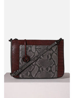 Allen Solly - Women Maroon Animal Print Casual Sling Bag