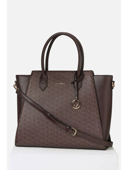 Allen Solly - Women Brown Printed Casual Handbag with Detachable Strap