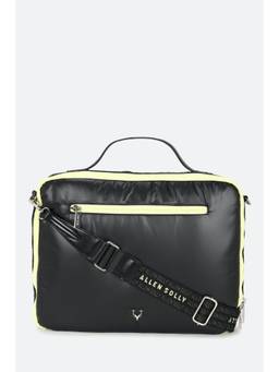 Allen Solly - Women Black Solid Casual Laptop Bag with Detachable Strap