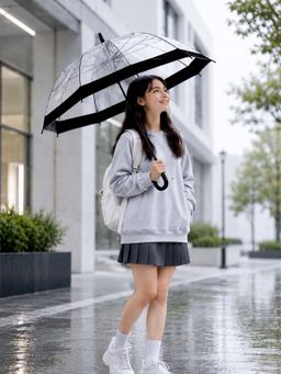 Little Surprise Box - Black Border Transparent Umbrella
