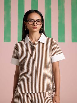 Muvazo - Sepia Stride Shirt