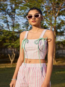 Muvazo - Cotton Candy Pink Crop Top