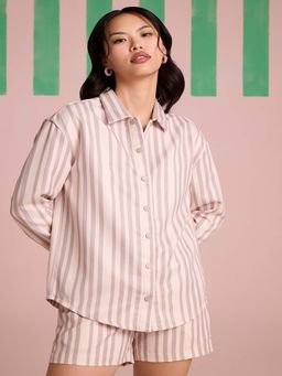 Muvazo - Sienna Streak Mauve Shirt