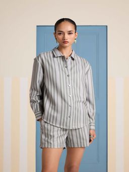 Muvazo - Fern Streak Grey Shirt