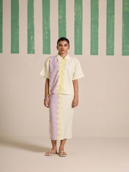 Muvazo - Lime Flow Swirl Shirt