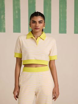 Muvazo - Citrus Pop Polo Yellow T-Shirt