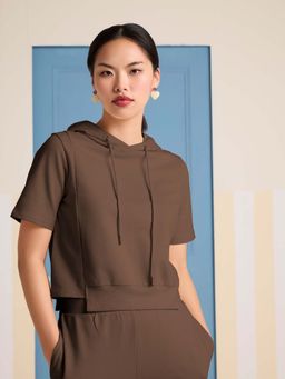 Muvazo - Cocoa Ease Brown Hoodie