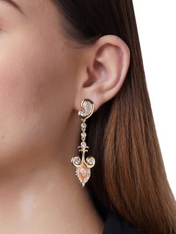Shaze - Sesto Enamelled Orange Earrings