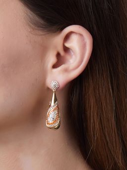 Shaze - Bari Enamelled Orange Earrings