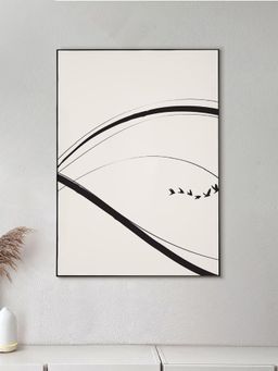 Nestroots - Modern Black and White Abstract Canvas Printed Wall Painting