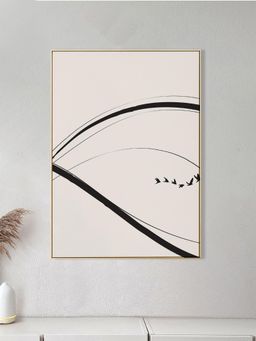 Nestroots - Modern Black and White Abstract Canvas Printed Wall Painting